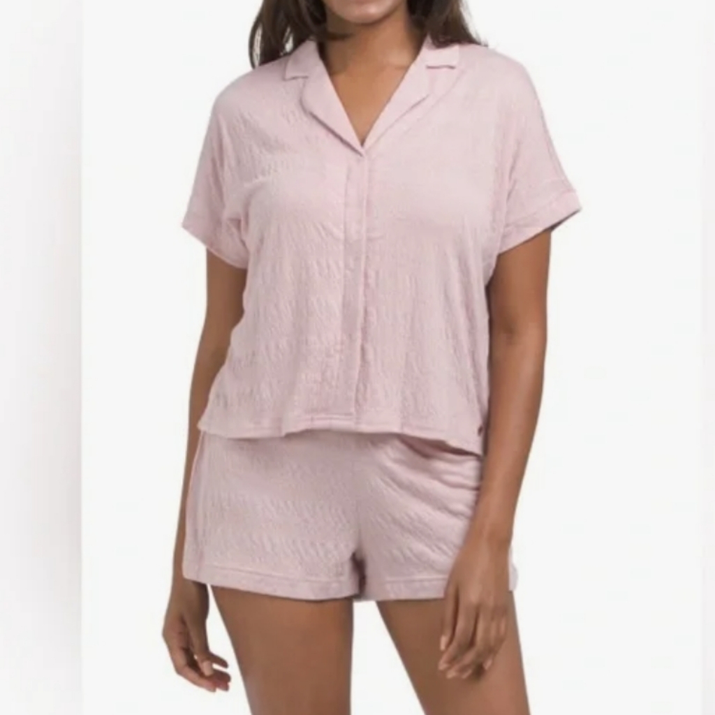 Danskin 100% Organic Cotton Women's Pink Pajama Set Non-Toxic